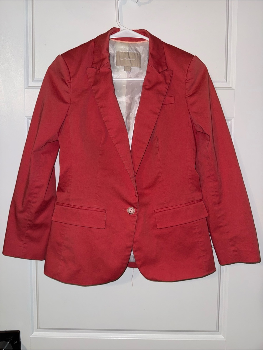 Banana Republic Red Single-Button Women's Blazer